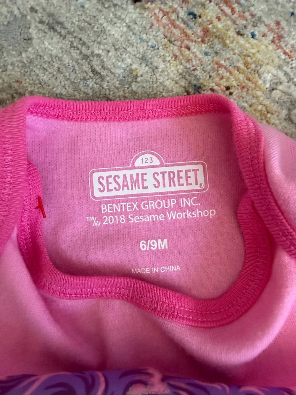 Sesame Street Baby Girls Bodysuit Lot 6-9M (Set of 2)